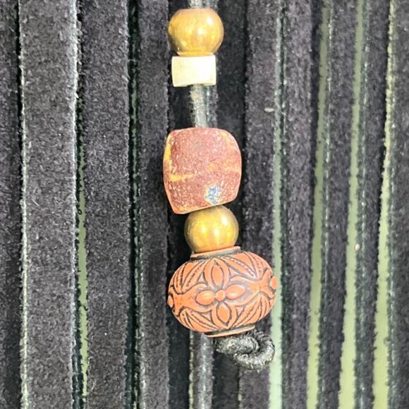 Vintage 1990s S.Hyde For Signature Rugs Of Dallas Wearable Art Suede Leather - Picture 13 of 16